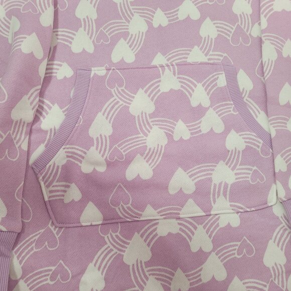 Spotted Zebra Girls Hooded Sweatshirt Dress Smile Often Stitched Purple Size XL - Picture 5 of 12
